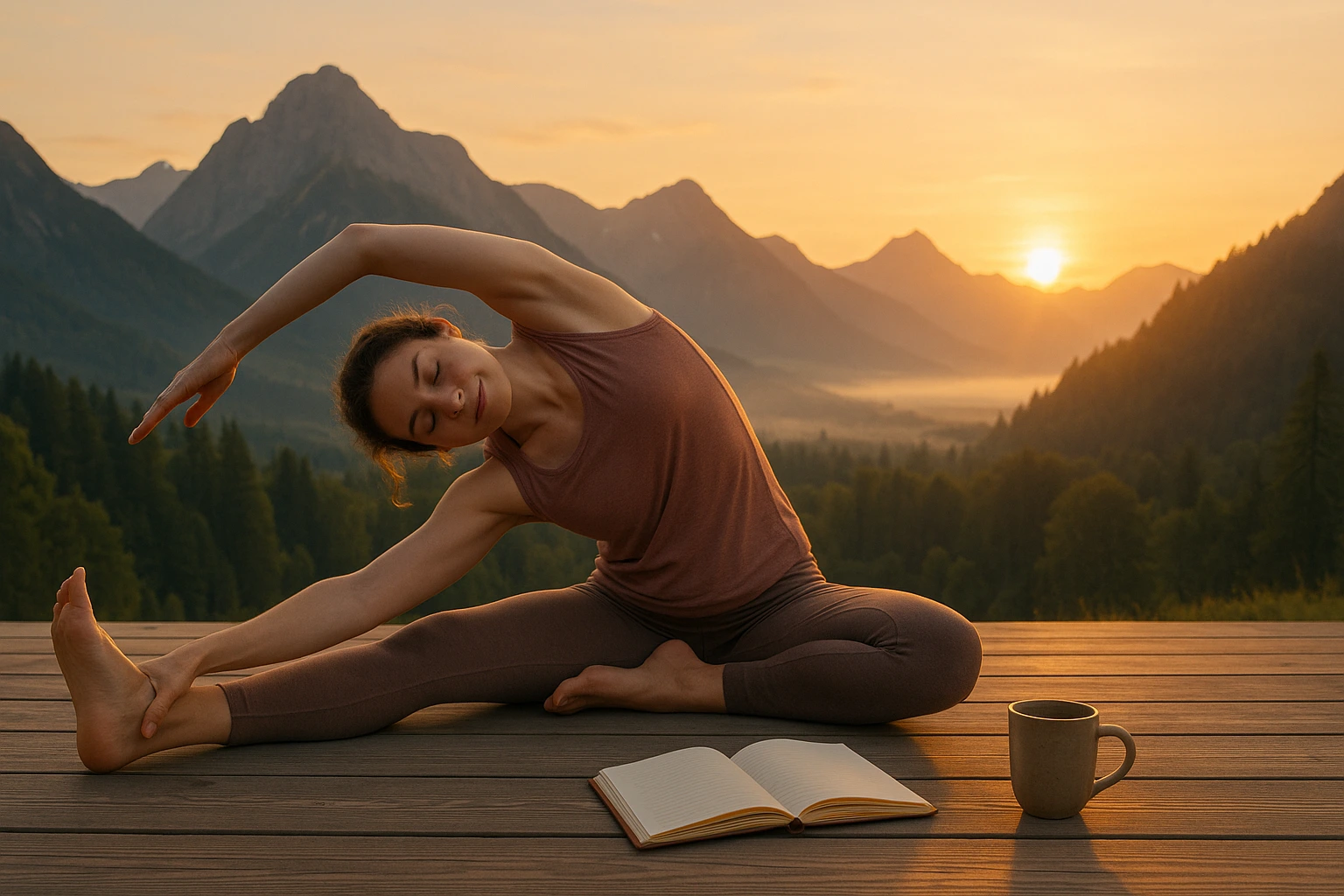 Traveler practicing travel burnout recovery strategies in a calm environment