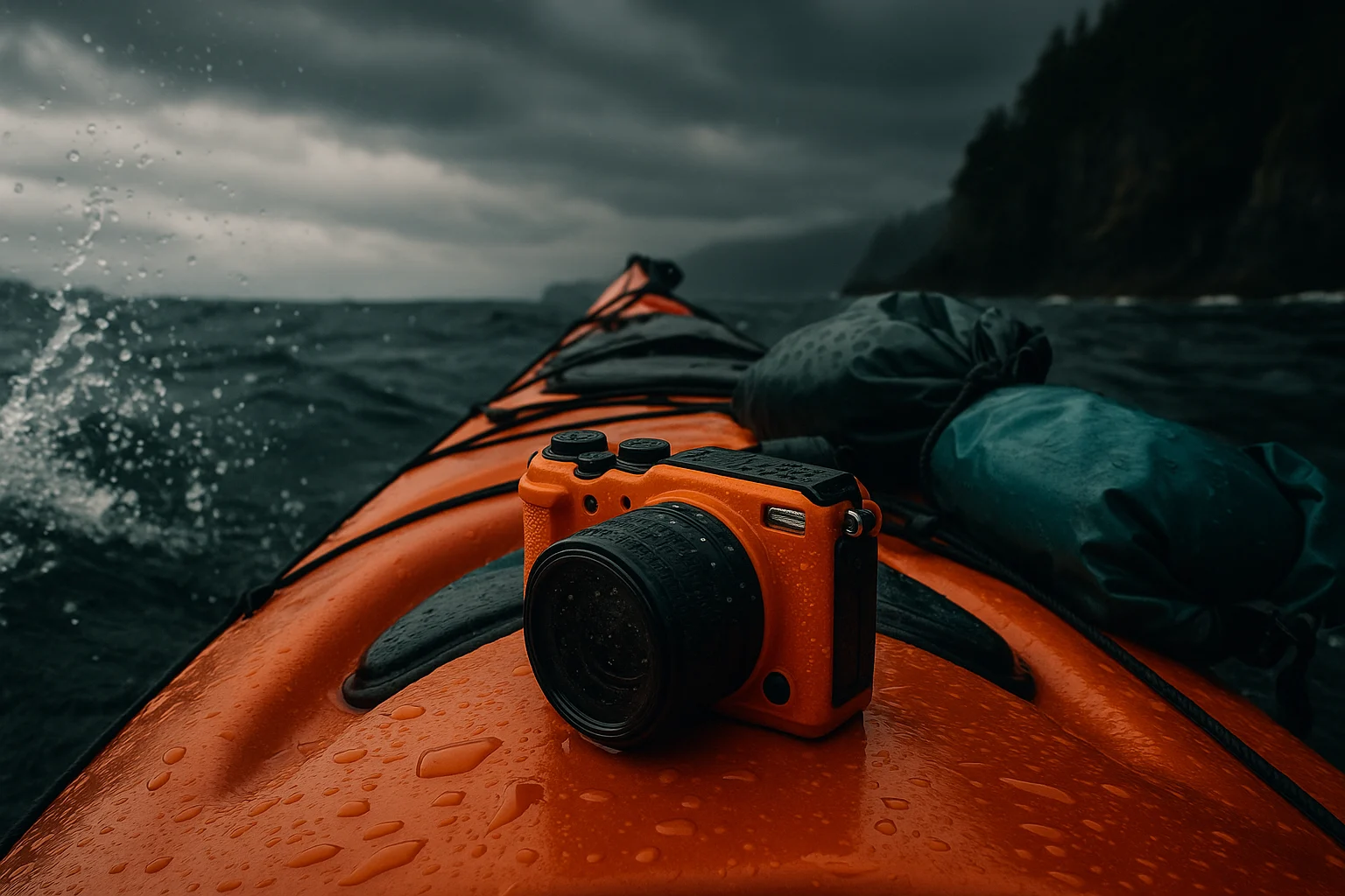 Ultralight Nikon AW1 camera setup for adventure photography