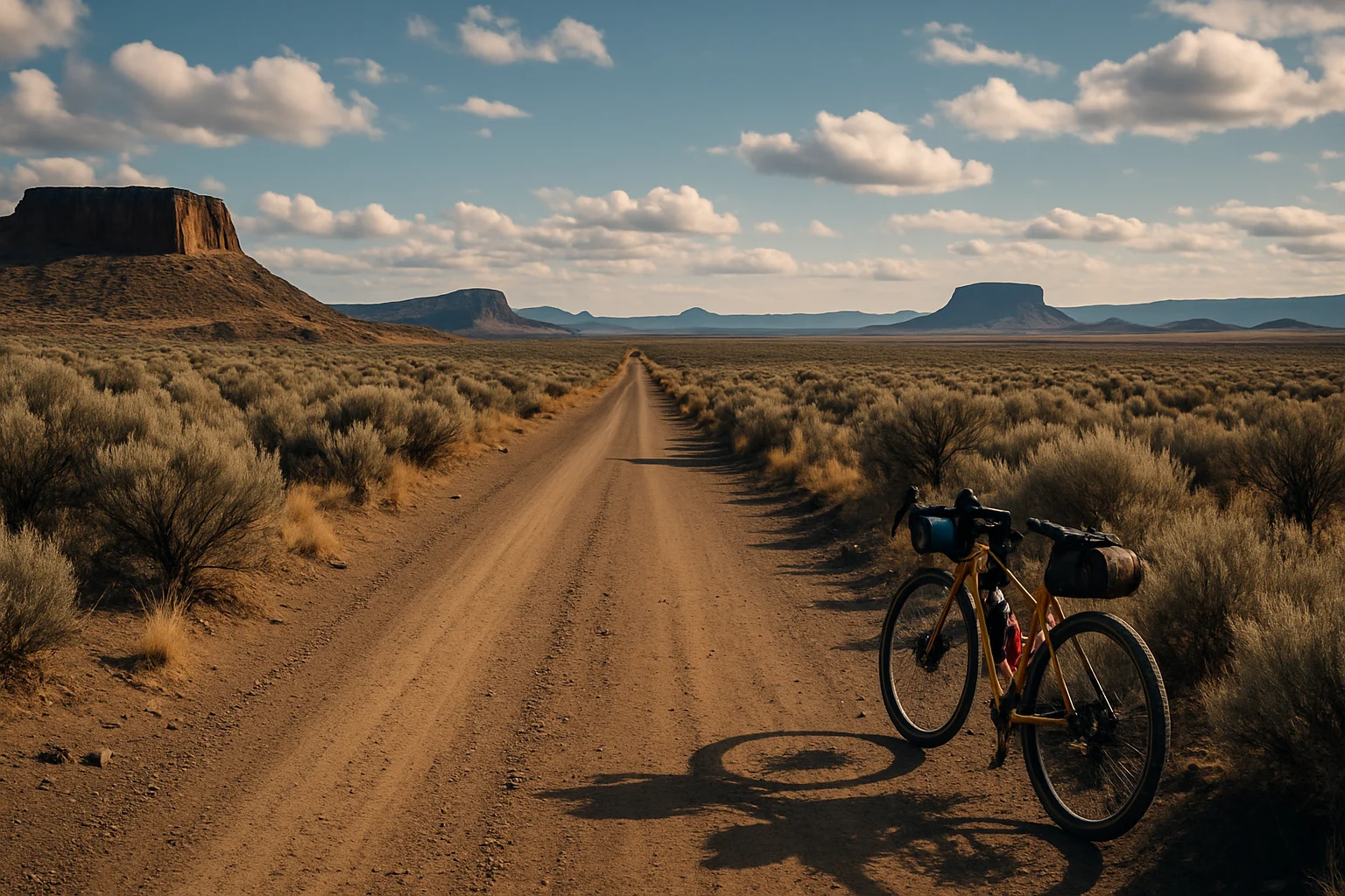 Glenn Charles bikepacking the Oregon Outback route on a Salsa Fargo